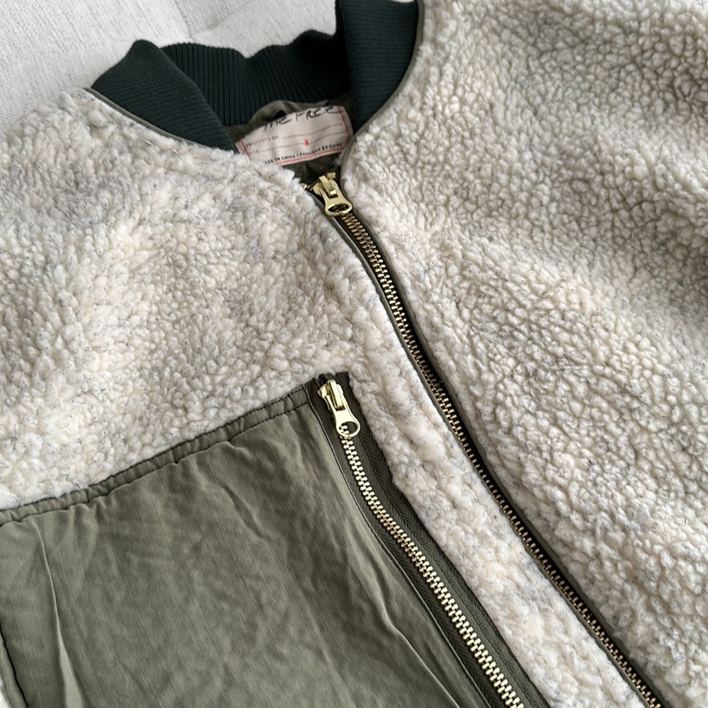 COPY - Free People Women’s Shearling Color Block Jacket - Small - Picture 2 of 14